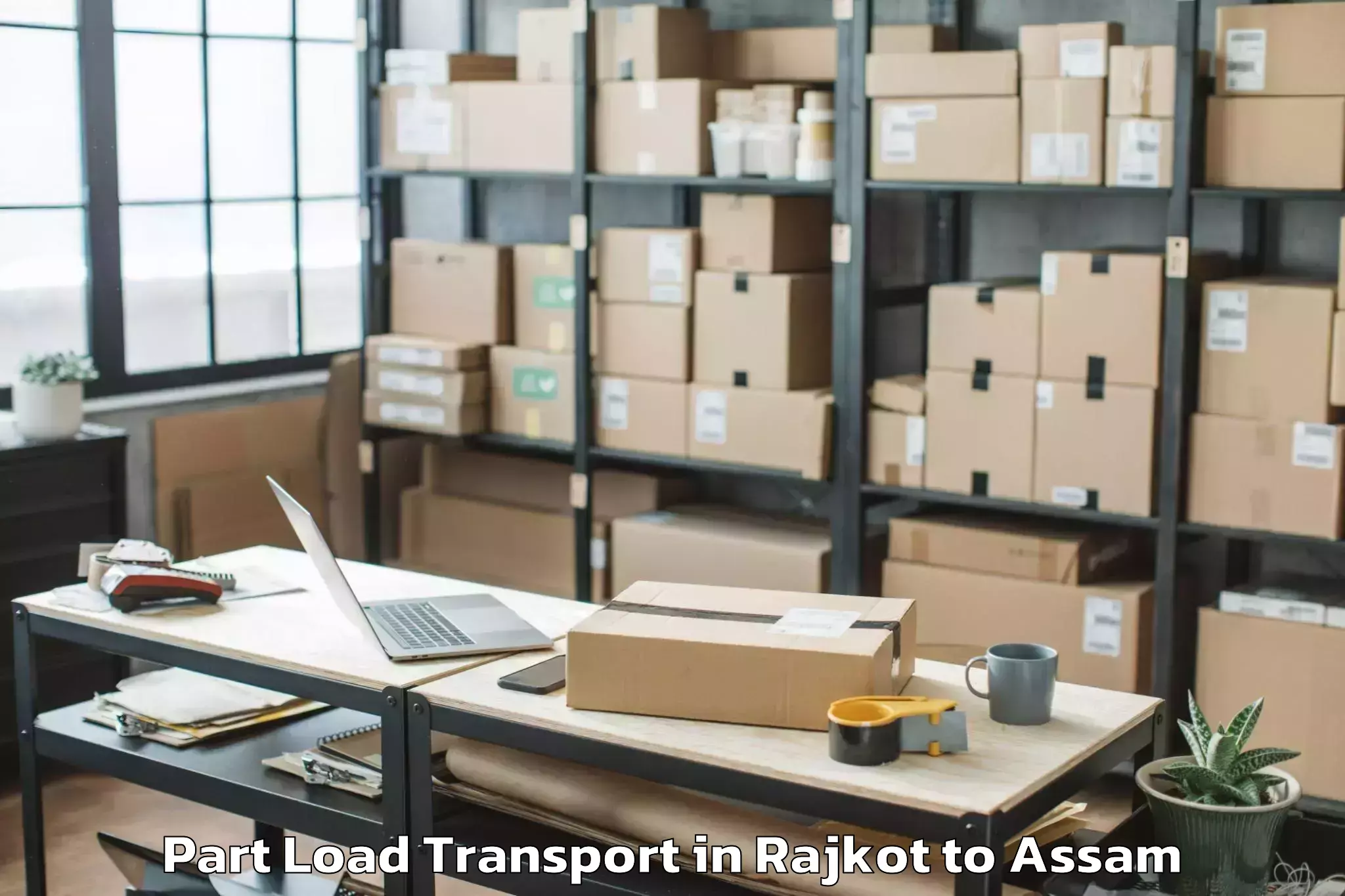 Book Rajkot to Baihata Part Load Transport Online